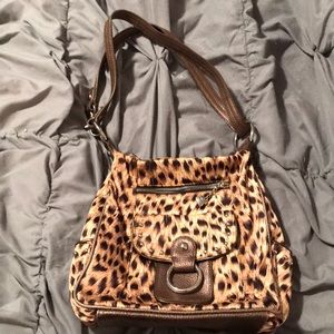 Kathy Van Zeeland Leopard print purse